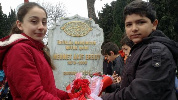 Mehmet Akif Ersoy´un kabrine ziyaret